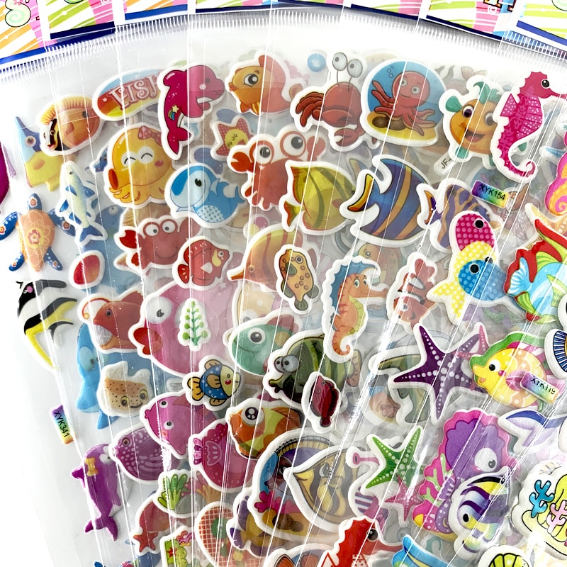 Marine Life Stickers Set 12 Pcs Marine Life Stickers Set 12 Pcs