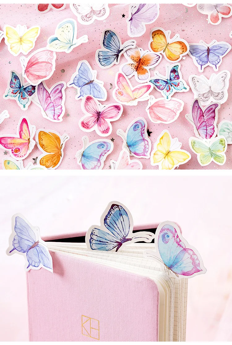 Butterfly Scrapbooking Paper Stickers 45 pcs Set Butterfly Scrapbooking Paper Stickers 45 pcs Set