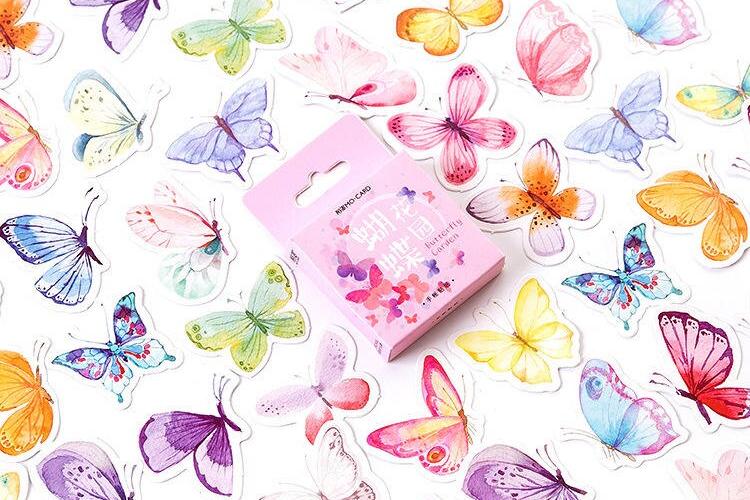 Butterfly Scrapbooking Paper Stickers 45 pcs Set Butterfly Scrapbooking Paper Stickers 45 pcs Set