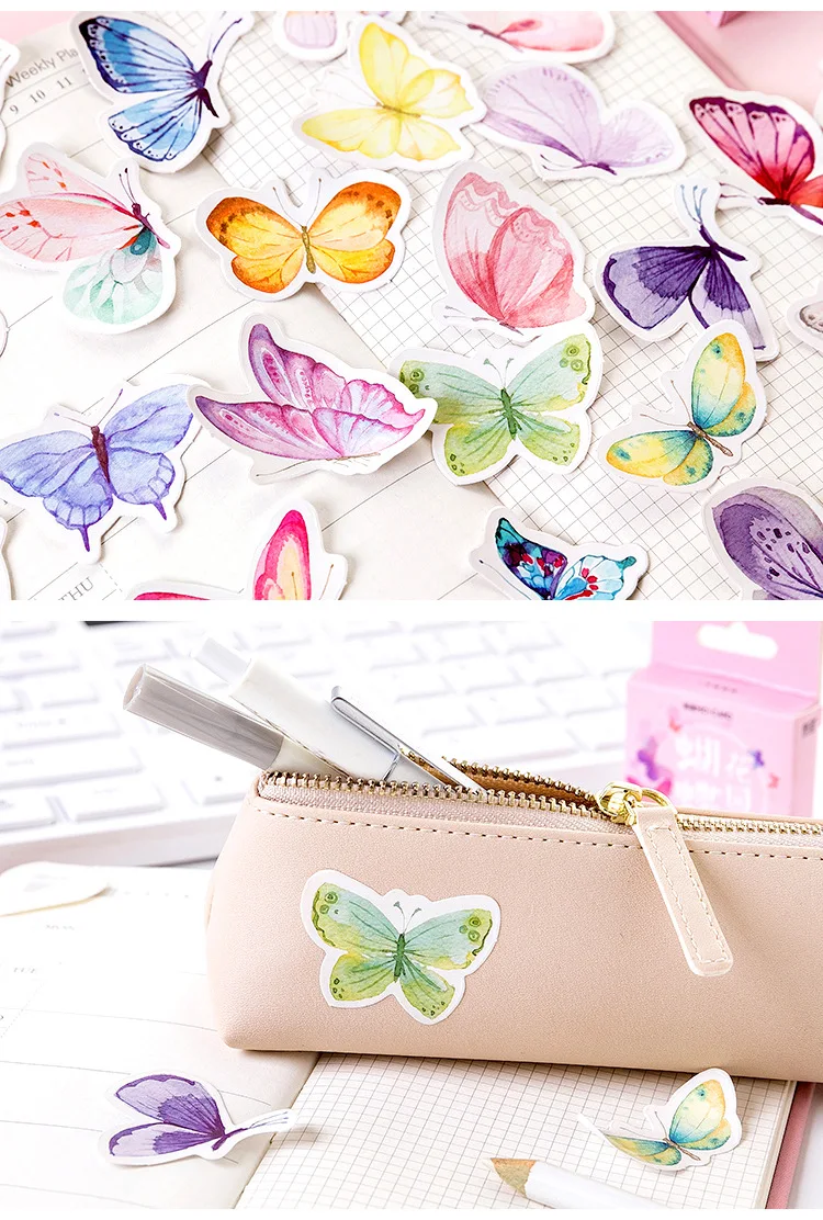 Butterfly Scrapbooking Paper Stickers 45 pcs Set Butterfly Scrapbooking Paper Stickers 45 pcs Set