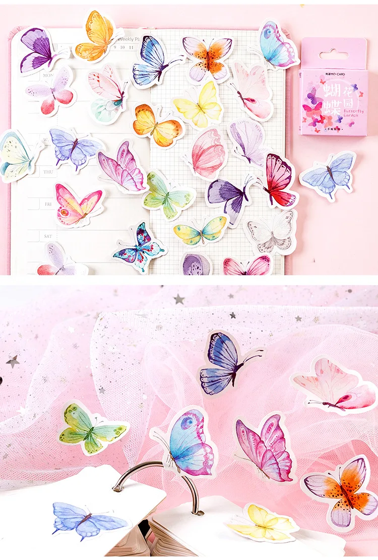Butterfly Scrapbooking Paper Stickers 45 pcs Set Butterfly Scrapbooking Paper Stickers 45 pcs Set